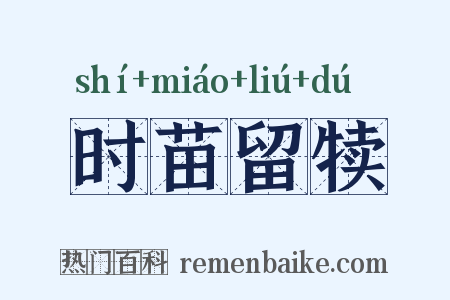 时苗留犊是什么意思的图片